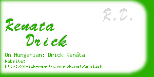 renata drick business card